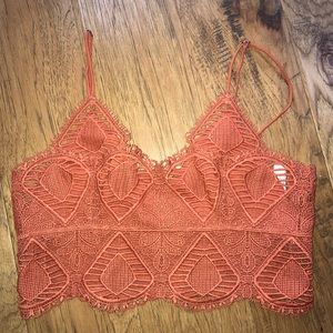 Free people orange crop tank